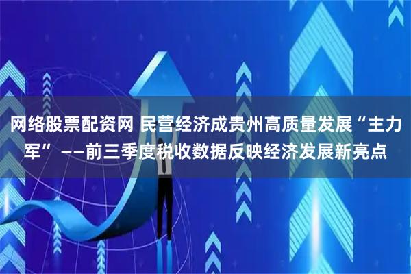 网络股票配资网 民营经济成贵州高质量发展“主力军” ——前三季度税收数据反映经济发展新亮点