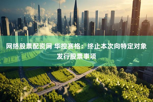 网络股票配资网 华控赛格：终止本次向特定对象发行股票事项